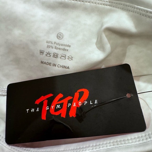 *NWT* Women’s small The Gym People white/gray workout leggings - Picture 2 of 3